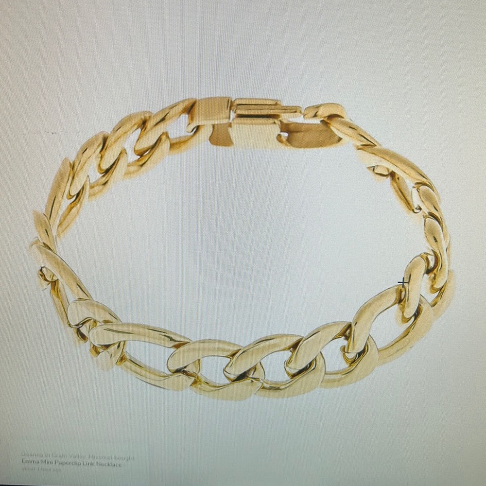 Victoria Emerson 7” Gold Chain Bracelet. Almost 1/2” in width. NWT.
